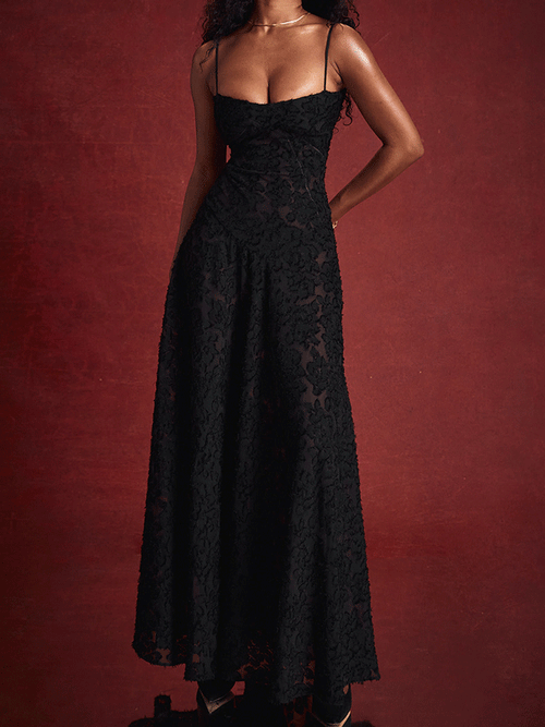 MYA MAXI DRESS - BLACK