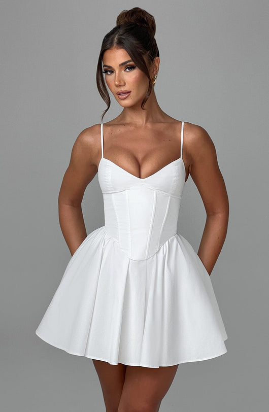 ZANDRA MINI DRESS - WHITE