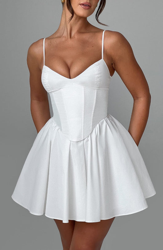 ZANDRA MINI DRESS - WHITE