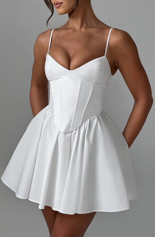 ZANDRA MINI DRESS - WHITE