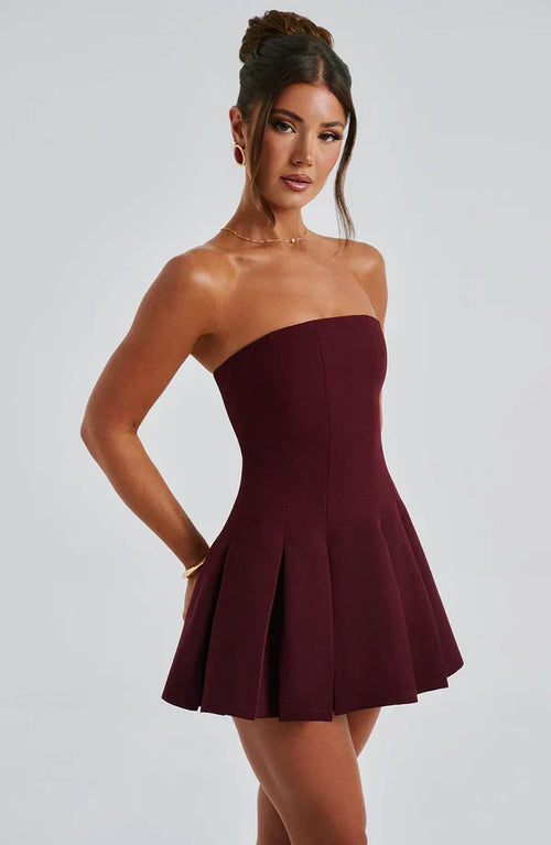 MONACO MINI DRESS – CHERRY LACQUER