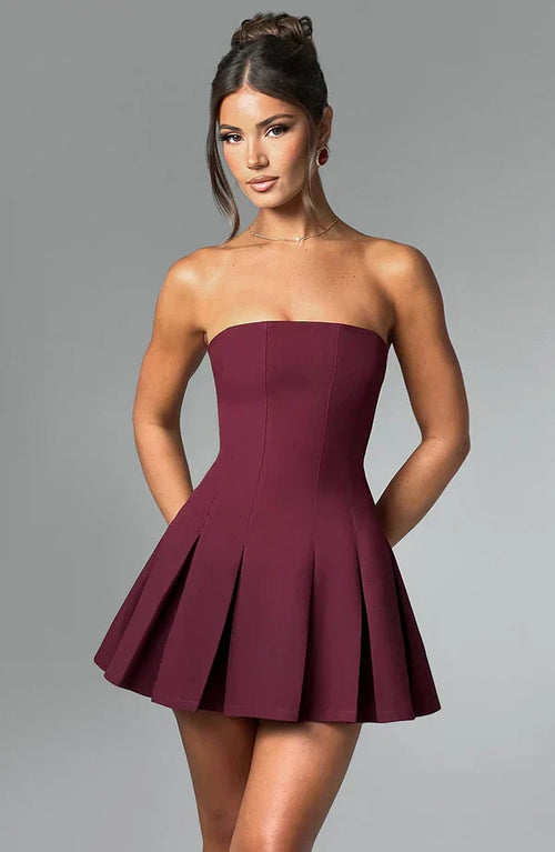 MONACO MINI DRESS – CHERRY LACQUER