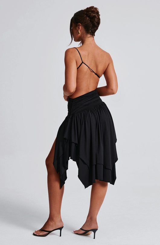 MAEVE MIDI DRESS - BLACK