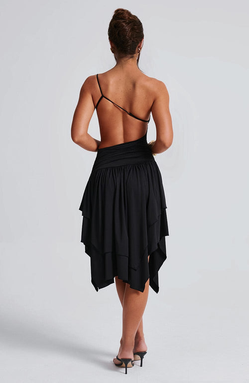 MAEVE MIDI DRESS - BLACK