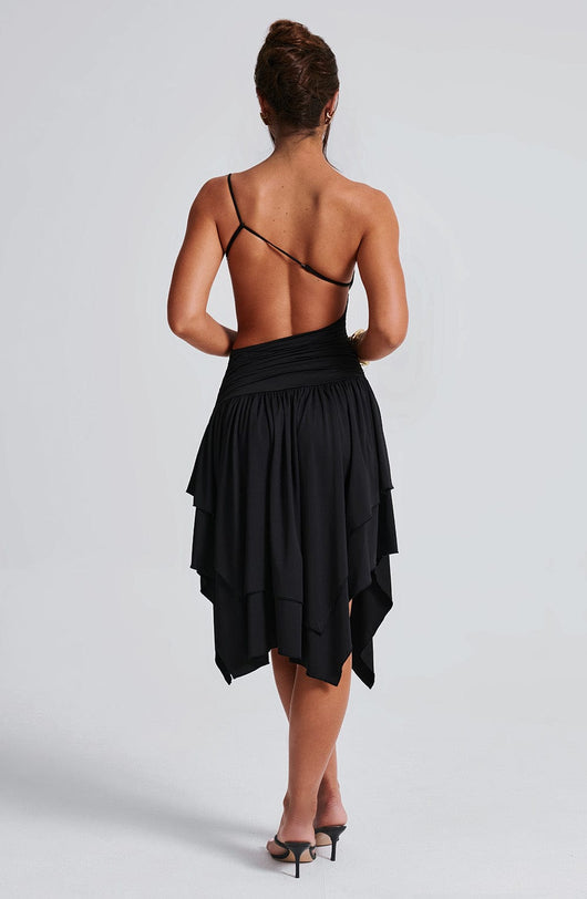 MAEVE MIDI DRESS - BLACK