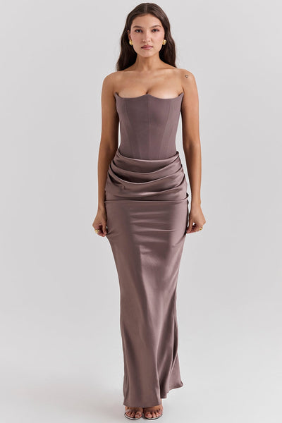 LAVINA MAXI DRESS - SMOKE