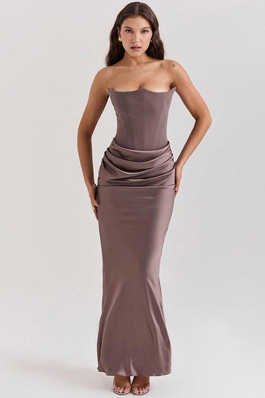 LAVINA MAXI DRESS - SMOKE