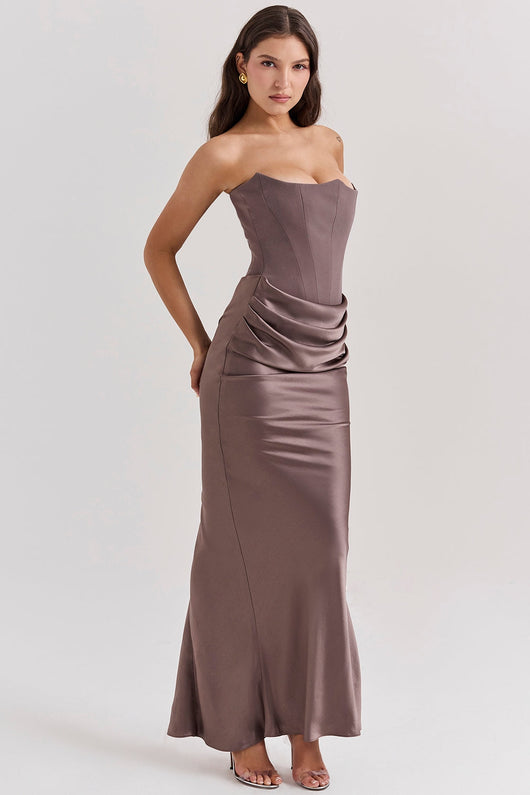 LAVINA MAXI DRESS - SMOKE
