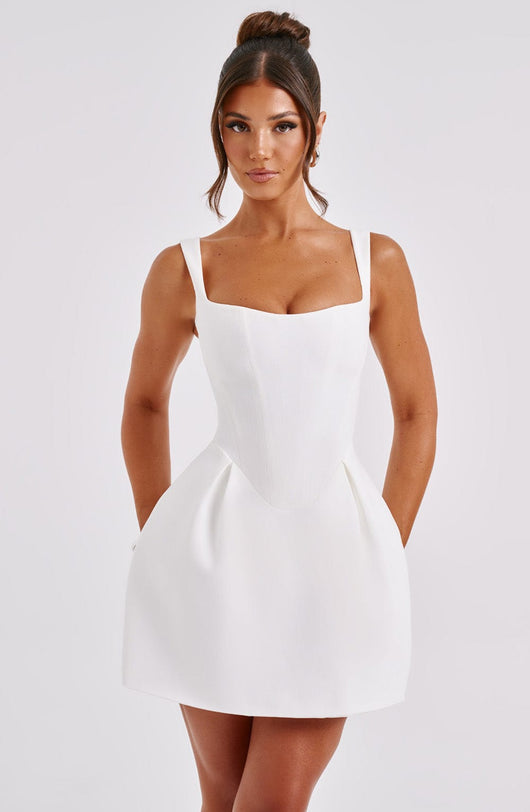 THEODORA MINI DRESS - Ivory