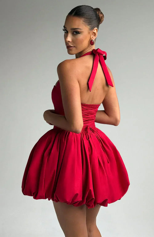 SOFIA MINI DRESS – RED
