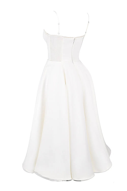 ISOLDE MIDI DRESS - WHITE