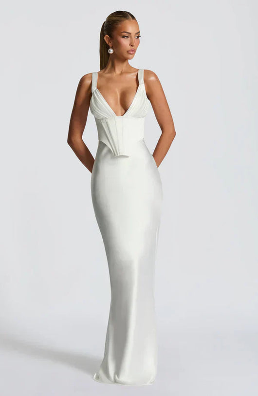 ALINA MAXI DRESS – IVORY