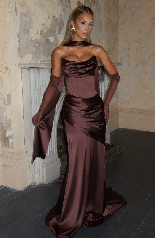 SAMANTHA SCARF - PLUM BROWN